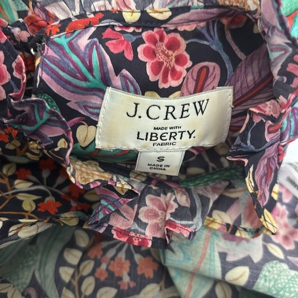 LIBERTY X J.CREW Multicolor Floral Blouse Size Small - Picture 7 of 8